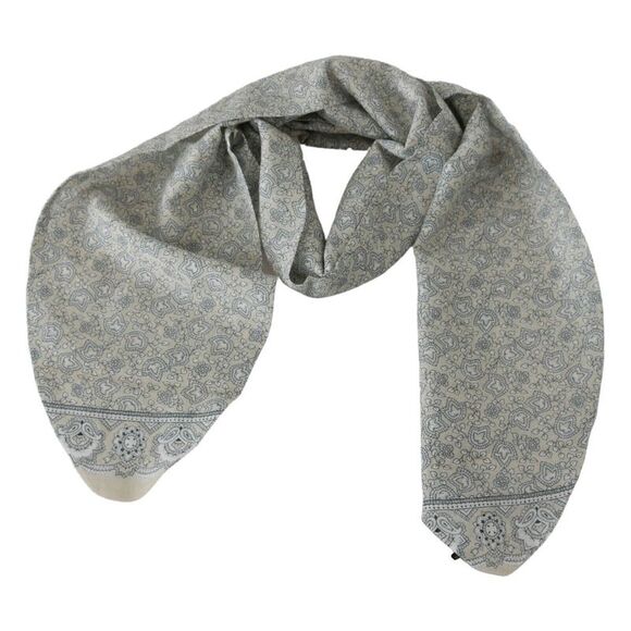 Ermanno Scervino Silk Scarf Floral Print Women Beige Belts